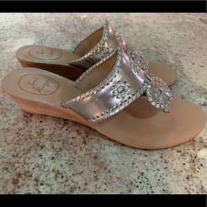 Jack Rogers Demi Wedge in Silver 8 (7.5)